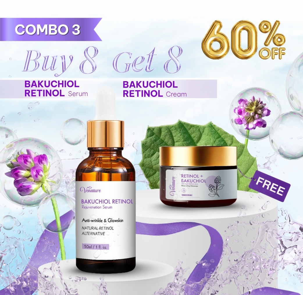[COMBO 3] BUY 8 Bakuchiol Serum GET 8 Bakuchiol Cream